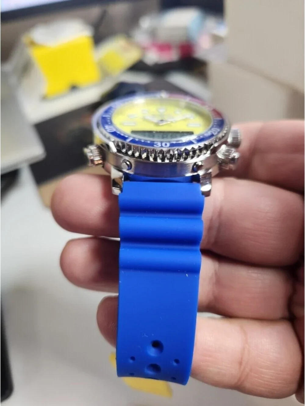 Invicta Pro Diver DigiQuartz Men's Watch - 46.5mm, Blue (49449)